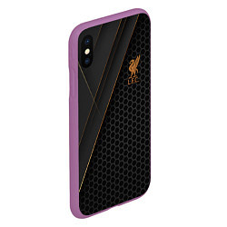 Чехол iPhone XS Max матовый Liverpool FC, цвет: 3D-фиолетовый — фото 2