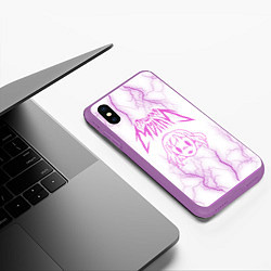Чехол iPhone XS Max матовый ПОШЛАЯ МОЛЛИ, цвет: 3D-фиолетовый — фото 2