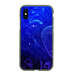 Чехол iPhone XS Max матовый СИНИЙ КОСМОС