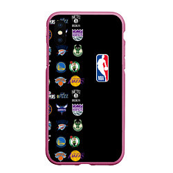 Чехол iPhone XS Max матовый NBA Team Logos 2