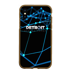 Чехол iPhone XS Max матовый Detroit:Become Human, цвет: 3D-коричневый