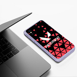 Чехол iPhone XS Max матовый Valorant, цвет: 3D-светло-сиреневый — фото 2