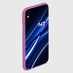 Чехол iPhone XS Max матовый MASS EFFECT N7, цвет: 3D-фиолетовый — фото 2