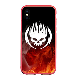 Чехол iPhone XS Max матовый THE OFFSPRING, цвет: 3D-красный