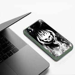 Чехол iPhone XS Max матовый THE OFFSPRING, цвет: 3D-темно-зеленый — фото 2