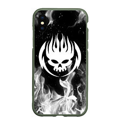 Чехол iPhone XS Max матовый THE OFFSPRING, цвет: 3D-темно-зеленый