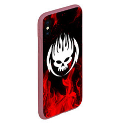 Чехол iPhone XS Max матовый THE OFFSPRING, цвет: 3D-малиновый — фото 2