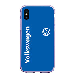 Чехол iPhone XS Max матовый Volkswagen, цвет: 3D-светло-сиреневый