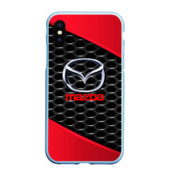 Чехол iPhone XS Max матовый MAZDA, цвет: 3D-голубой