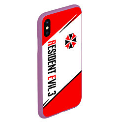 Чехол iPhone XS Max матовый RESIDENT EVIL 3, цвет: 3D-фиолетовый — фото 2