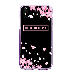 Чехол iPhone XS Max матовый BLACKPINK, цвет: 3D-сиреневый