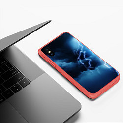 Чехол iPhone XS Max матовый STORM, цвет: 3D-красный — фото 2