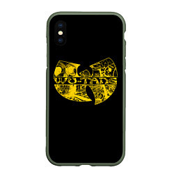 Чехол iPhone XS Max матовый Wu-Tang Clan, цвет: 3D-темно-зеленый