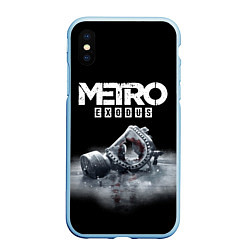 Чехол iPhone XS Max матовый METRO EXODUS, цвет: 3D-голубой