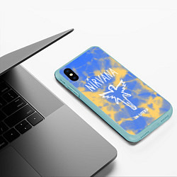 Чехол iPhone XS Max матовый NIRVANA, цвет: 3D-мятный — фото 2