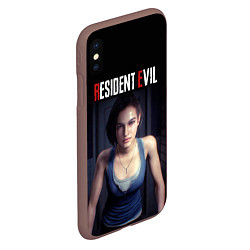 Чехол iPhone XS Max матовый Jill Valentine, цвет: 3D-коричневый — фото 2