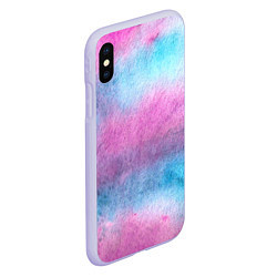 Чехол iPhone XS Max матовый Краски, цвет: 3D-светло-сиреневый — фото 2