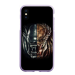 Чехол iPhone XS Max матовый PREDATOR