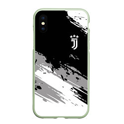 Чехол iPhone XS Max матовый Juventus F C, цвет: 3D-салатовый