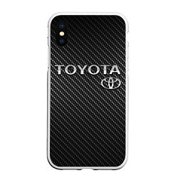 Чехол iPhone XS Max матовый TOYOTA CARBON