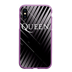 Чехол iPhone XS Max матовый Queen, цвет: 3D-фиолетовый