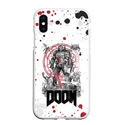 Чехол iPhone XS Max матовый Doom, цвет: 3D-белый