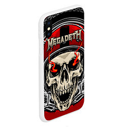 Чехол iPhone XS Max матовый Megadeth, цвет: 3D-белый — фото 2