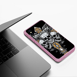 Чехол iPhone XS Max матовый Megadeth, цвет: 3D-розовый — фото 2