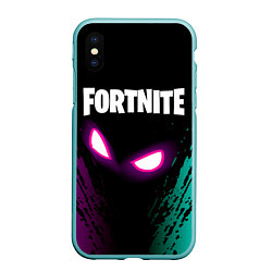 Чехол iPhone XS Max матовый FORTNITE, цвет: 3D-мятный