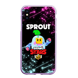 Чехол iPhone XS Max матовый BRAWL STARS SPROUT