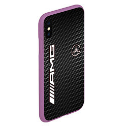 Чехол iPhone XS Max матовый MERCEDES CARBON, цвет: 3D-фиолетовый — фото 2