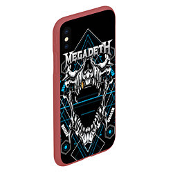 Чехол iPhone XS Max матовый Megadeth, цвет: 3D-красный — фото 2