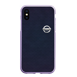 Чехол iPhone XS Max матовый NISSAN, цвет: 3D-светло-сиреневый