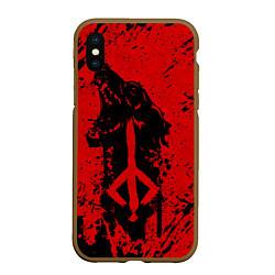 Чехол iPhone XS Max матовый BLOODBORNE, цвет: 3D-коричневый