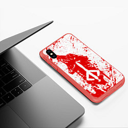 Чехол iPhone XS Max матовый BLOODBORNE, цвет: 3D-красный — фото 2