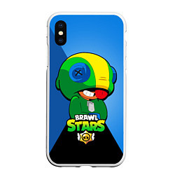 Чехол iPhone XS Max матовый LEON - BRAWL STARS