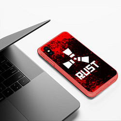 Чехол iPhone XS Max матовый RUST, цвет: 3D-красный — фото 2