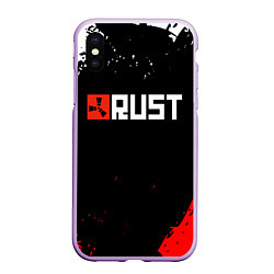 Чехол iPhone XS Max матовый RUST, цвет: 3D-сиреневый