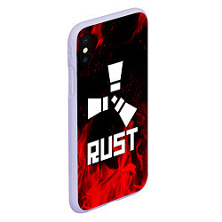 Чехол iPhone XS Max матовый RUST, цвет: 3D-светло-сиреневый — фото 2