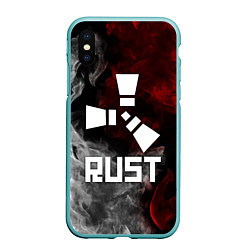 Чехол iPhone XS Max матовый RUST, цвет: 3D-мятный