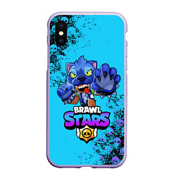 Чехол iPhone XS Max матовый Brawl Stars LEON