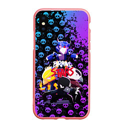 Чехол iPhone XS Max матовый Brawl Stars CROW