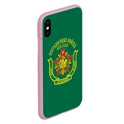 Чехол iPhone XS Max матовый Пограничные Войска КГБ СССР, цвет: 3D-розовый — фото 2