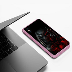 Чехол iPhone XS Max матовый PREDATOR, цвет: 3D-розовый — фото 2