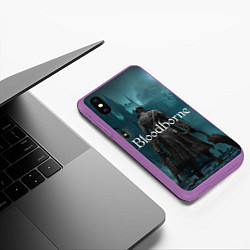 Чехол iPhone XS Max матовый Bloodborne, цвет: 3D-фиолетовый — фото 2