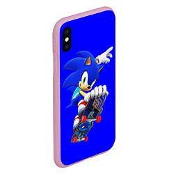 Чехол iPhone XS Max матовый SONIC, цвет: 3D-розовый — фото 2