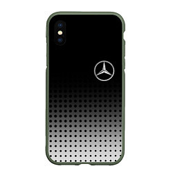 Чехол iPhone XS Max матовый Mercedes-Benz, цвет: 3D-темно-зеленый