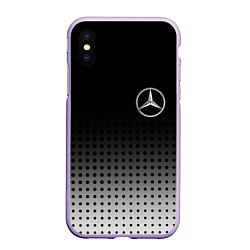 Чехол iPhone XS Max матовый Mercedes-Benz, цвет: 3D-светло-сиреневый