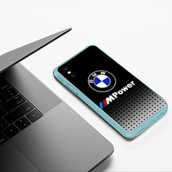 Чехол iPhone XS Max матовый BMW, цвет: 3D-мятный — фото 2