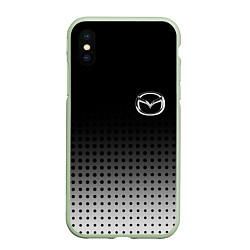 Чехол iPhone XS Max матовый Mazda, цвет: 3D-салатовый